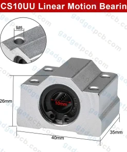 Alternative view of SCS10UU Linear Ball Bearing Slide Block Units 10mm Bore Diameter Shaft SC10UU Slide Block for CNC Machine