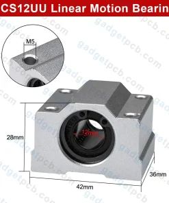 Alternative view of SCS12UU Linear Ball Bearing Slide Block Units 12mm Bore Diameter Shaft SC12UU Slide Block for CNC Machine
