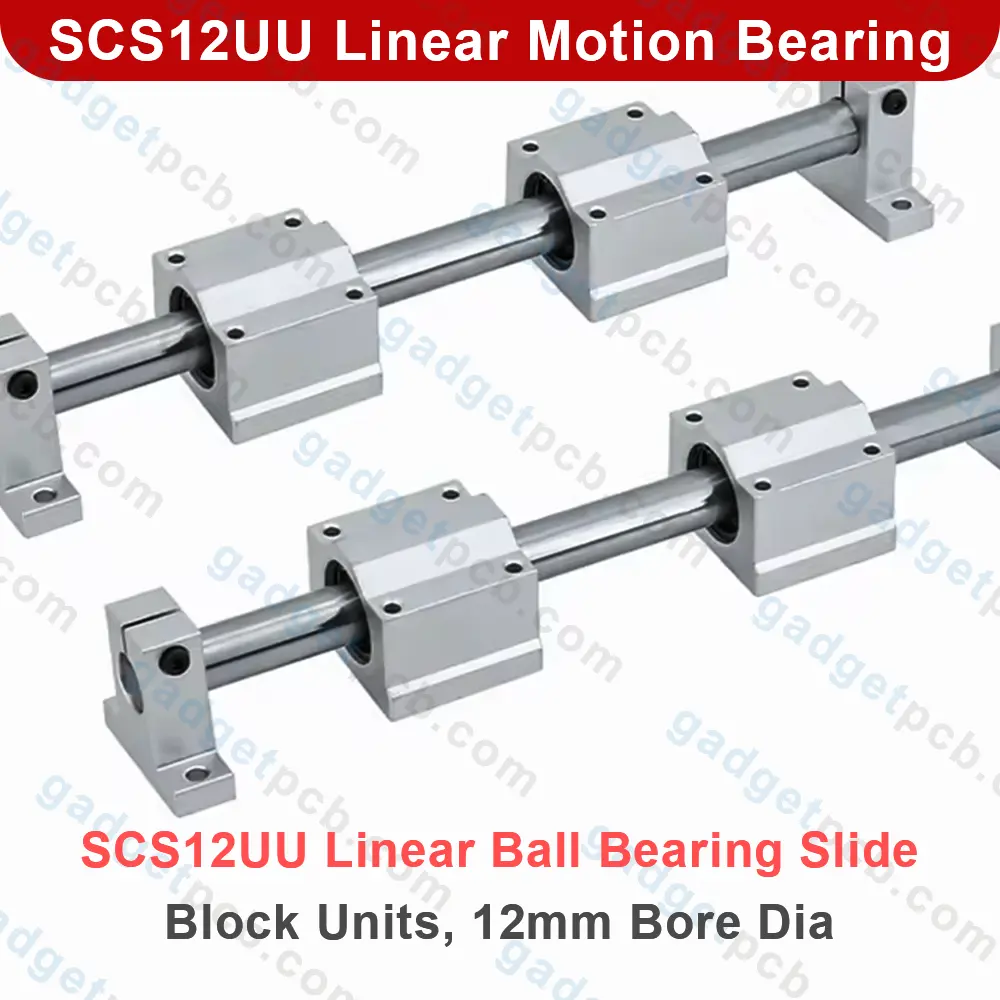 2x SC12LUU SCS12LUU 12mm Linear Ball Motion Bearing Slide – CNC, Steel