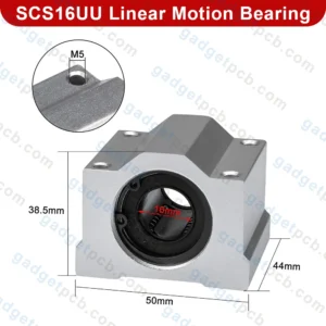 Alternative view of SCS16UU Linear Ball Bearing Slide Block Units 16mm Bore Diameter Shaft SC16UU Slide Block for CNC Machine
