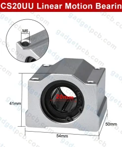 Alternative view of SCS20UU Linear Ball Bearing Slide Block Units 20mm Bore Diameter Shaft SC20UU Slide Block for CNC Machine
