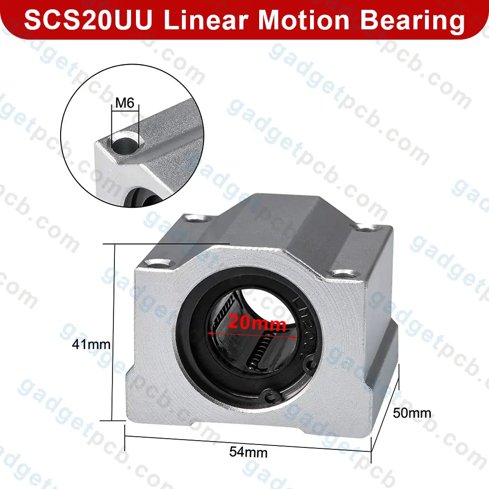 SCS20UU Linear Ball Bearing Slide Block Units 20mm Bore Diameter Shaft SC20UU Slide Block for CNC Machine 2 SCS20UU Linear Ball Bearing Slide Block Units 20mm Bore Diameter Shaft SC20UU Slide Block for CNC Machine - Image 2