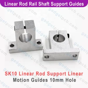 Alternative view of SK10 Linear Shaft Support Bore 10mm Aluminum SK10 Linear Motion Rail Clamping 10mm Rod Rail Guide Support