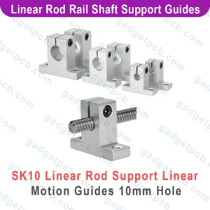 SK10 Linear Shaft Support Bore 10mm Aluminum SK10 Linear Motion Rail Clamping 10mm Rod Rail Guide Support - Image 3