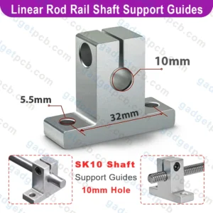 PCB Gear 40 SK10 Linear Shaft Support Bore 10mm Aluminum