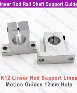 Alternative view of SK12 Linear Shaft Support Bore 12mm Aluminum SK12 Linear Motion Rail Clamping 12mm Rod Rail Guide Support