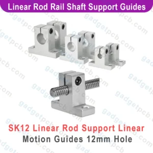 SK12 Linear Shaft Support Bore 12mm Aluminum SK12 Linear Motion Rail Clamping 12mm Rod Rail Guide Support - Image 3