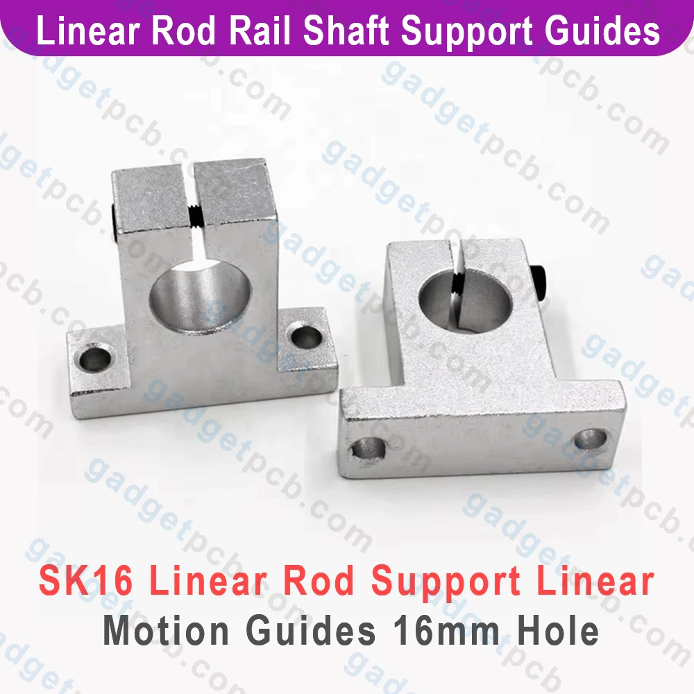 SK16 Linear Shaft Support Bore 16mm Aluminum SK16 Linear Motion Rail Clamping 16mm Rod Rail Guide Support 2 SK16 Linear Shaft Support Bore 16mm Aluminum SK16 Linear Motion Rail Clamping 16mm Rod Rail Guide Support - Image 2