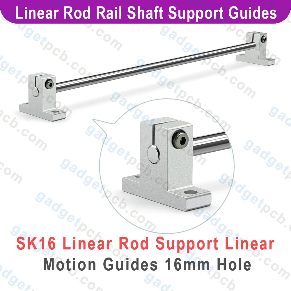 SK16 Linear Shaft Support Bore 16mm Aluminum SK16 Linear Motion Rail Clamping 16mm Rod Rail Guide Support 4 SK16 Linear Shaft Support Bore 16mm Aluminum SK16 Linear Motion Rail Clamping 16mm Rod Rail Guide Support - Image 4