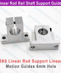 Alternative view of SK6 Linear Shaft Support Bore 6mm Aluminum SK6 Linear Motion Rail Clamping 6mm Rod Rail Guide Support