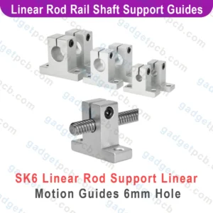 SK6 Linear Shaft Support Bore 6mm Aluminum SK6 Linear Motion Rail Clamping 6mm Rod Rail Guide Support - Image 3