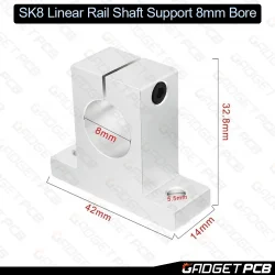 sk8 linear rail shaft support bore 8mm 1