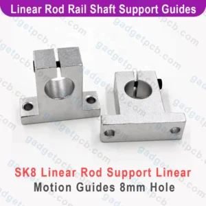 Alternative view of SK8 Linear Shaft Support Bore 8mm Aluminum SK8 Linear Motion Rail Clamping 8mm Rod Rail Guide Support