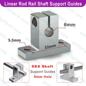 SK8 Linear Shaft Support Bore 8mm Aluminum