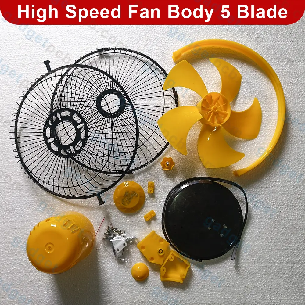 Solar Fan DC 12V to 6V High Speed Fan Body Parts Kit with 5 Blades Pakha Net Cover No Motor Include 2 Solar Fan DC 12V to 6V High Speed Fan Body Parts Kit with 5 Blades Pakha Net Cover No Motor Include - Image 2