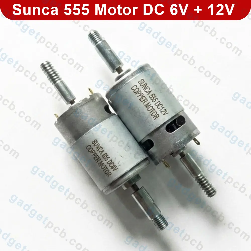 Sunca 555 Motor DC 6V-12V Dual Shaft High Speed Motor for Battery & Solar Fans and DIY Tools 3 Sunca 555 Motor DC 6V-12V Dual Shaft High Speed Motor for Battery & Solar Fans and DIY Tools - Image 3