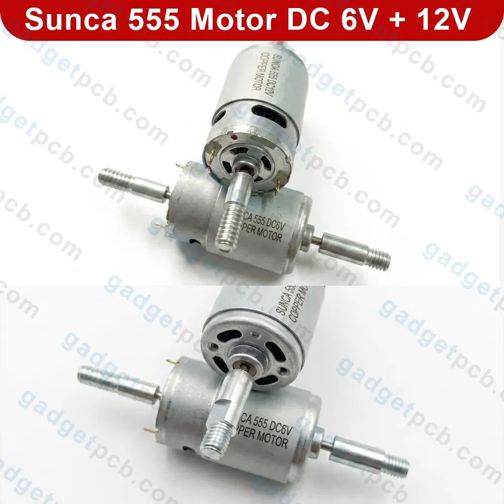Sunca 555 Motor DC 6V-12V Dual Shaft High Speed Motor for Battery & Solar Fans and DIY Tools 4 Sunca 555 Motor DC 6V-12V Dual Shaft High Speed Motor for Battery & Solar Fans and DIY Tools - Image 4