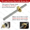 T8 Lead Screw Rod 2mm Pitch 8mm Lead Thread Rod