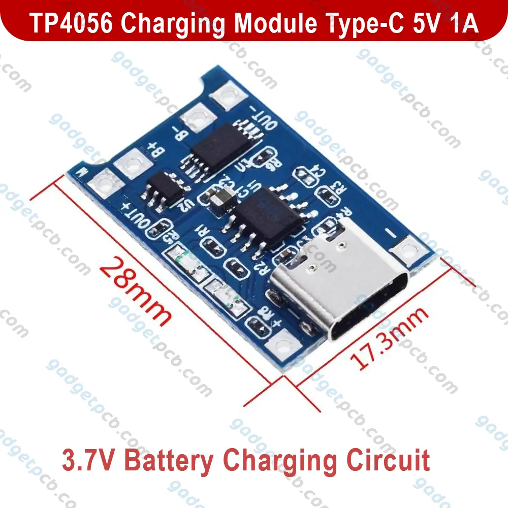 TP4056 Charging Module Type-C 5V 1A USB 3.7V Battery Charging Circuit 18650 Battery Charger Board 2 TP4056 Charging Module Type-C 5V 1A USB 3.7V Battery Charging Circuit