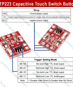 TTP223 Capacitive Touch Switches Button DC 2V 5.5V Low Power Consumption Touch Sensor Switch Module 6 TTP223 Capacitive Touch Switches Button DC 2V 5.5V Low Power Consumption Touch Sensor Switch Module