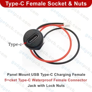 type c female socket connector for panel 2
