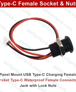 type c female socket connector for panel 3