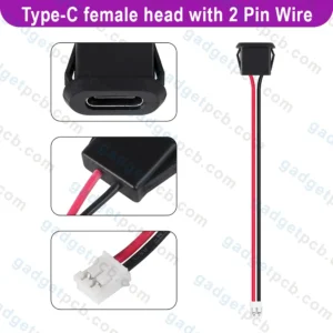 type c female socket flat head chassis 3