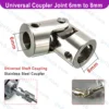 Steel Universal Joint Shaft Coupling 6mm to 8mm Coupler