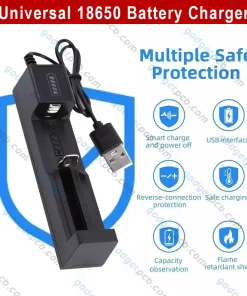 Universal USB 18650 Battery Charger Rechargeable Single 3.7V Battery Charging Adapters