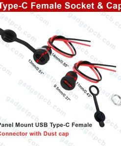 usb type c female socket connector for panel 3