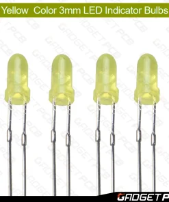 Yellow Color 3mm LED Light 3mm Round LED Bulbs