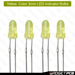 Yellow Color 3mm LED Light 3mm Round LED Bulbs